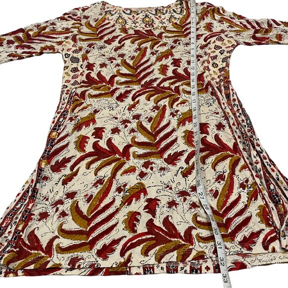 Soft Surroundings Linen Blend Sugar Maple Boho Tunic Top Size S - Picture 9 of 9